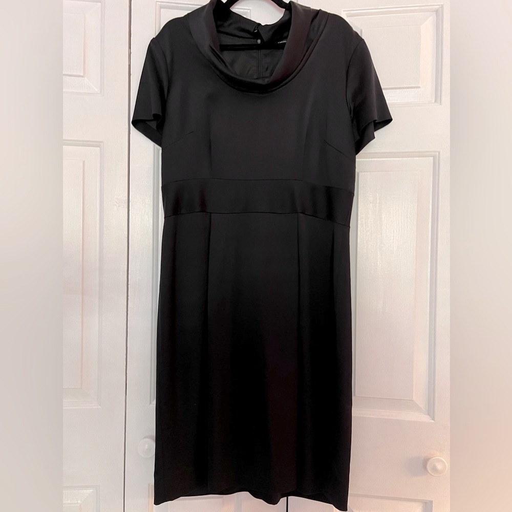 Banana Republic Black Cowel-neck Little Black Dress